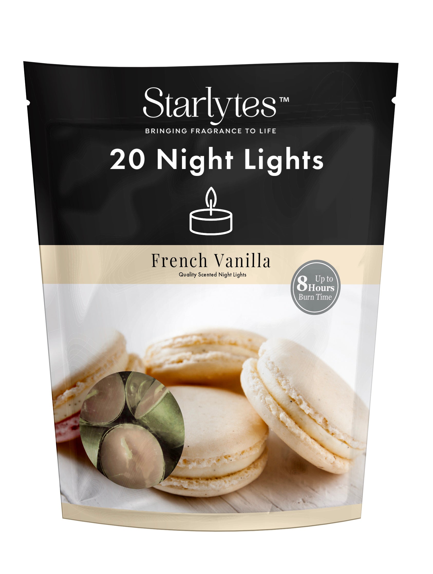 24 x Starlytes 20pk Night Lights - French Vanilla Gusset Bag - Premium Quality Tissue Online - Product Image 24 x Starlytes 20pk Night Lights - French Vanilla Gusset Bag - Premium Quality Tissue Online - Product Image